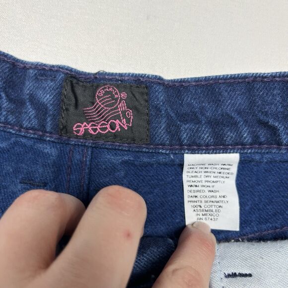 Vintage 90s Sasoon Blue Jean Shorts High Rise - Picture 5 of 7